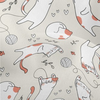 Happy And Leisurely Cat Lightweight Performance Linen