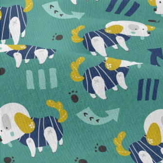 Blue Striped Puppy Modern Jersey