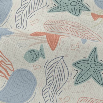 Hand Drawn Coral Starfish Fish Modern Jersey