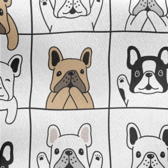French Bulldog In Different Ac Jersey Backed Fleece
