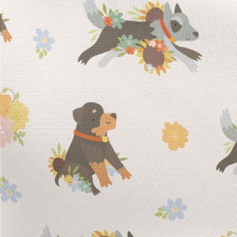 Cute Color Blocks Of Rottweile Pongee