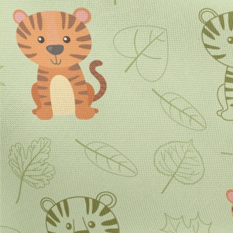 Cute Tiger Sitting Pongee