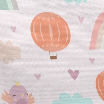 Colorful Bird Hot Air Balloon  Pongee