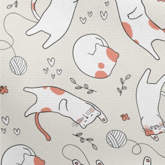 Happy And Leisurely Cat Pongee