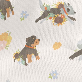 Cute Color Blocks Of Rottweile Stretch Jersey