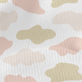 Brown Pink Splash Pattern Stretch Jersey