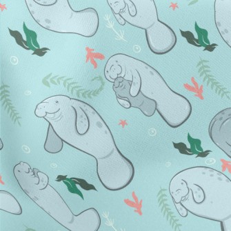 Dugongs And Their Children And Lightweight Cotton Poplin