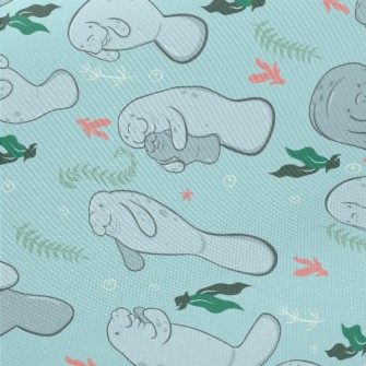Dugongs And Their Children And Midweight Cotton Poplin