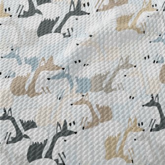 Foxes In Pairs Birdseye Piqué