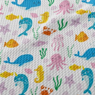 Happy Marine Life Birdseye Piqué