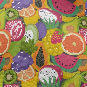 Brightly Colored Fresh Fruit Chiffon