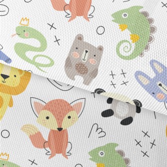Funny Animals Drawn By Childre Waterproof Oxford