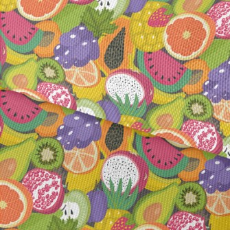 Brightly Colored Fresh Fruit Waterproof Oxford