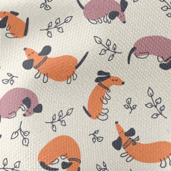 Colorful Cozy Dachshund Dog Waterproof Canvas