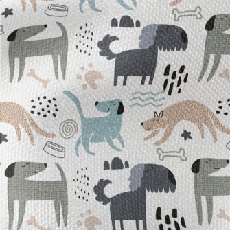 Dogs With Different Texture St Waterproof Canvas