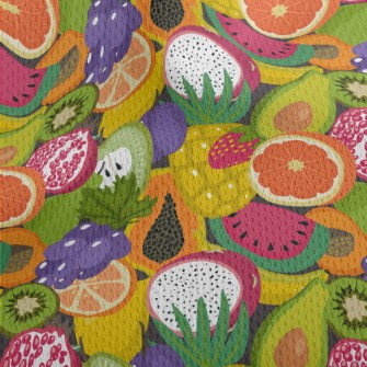 Brightly Colored Fresh Fruit Athletic Mesh Flat Back