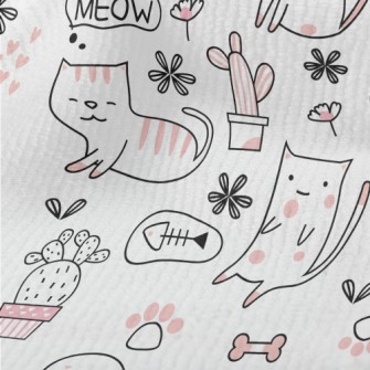 Cute Pink Cat Terry