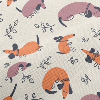 Colorful Cozy Dachshund Dog Performance Linen