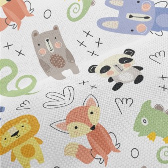 Funny Animals Drawn By Childre Performance Linen