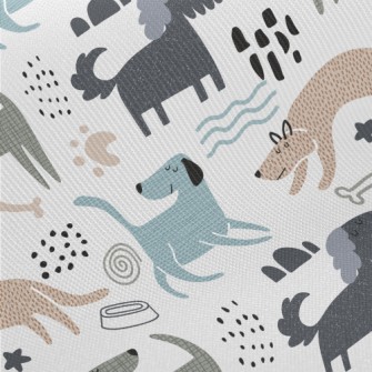 Dogs With Different Texture St Twill