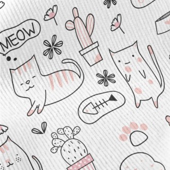 Cute Pink Cat Standard Corduroy