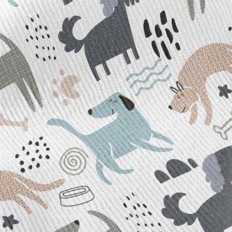 Dogs With Different Texture St Standard Corduroy