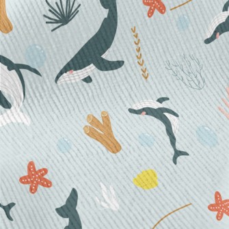 Whales And Corals In Various P Standard Corduroy