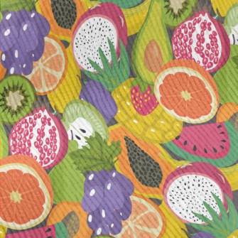 Brightly Colored Fresh Fruit Standard Corduroy