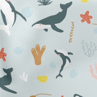 Whales And Corals In Various P Stretch Ponte