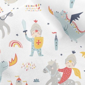Baby Warrior And Dragon Castle Micro Fleece