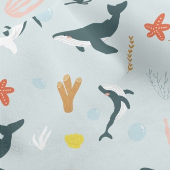 Whales And Corals In Various P Micro Fleece