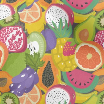 Brightly Colored Fresh Fruit Micro Fleece