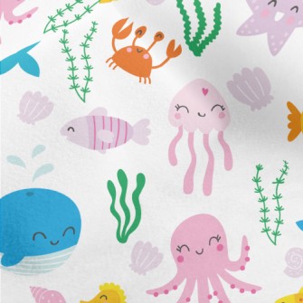 Happy Marine Life Micro Fleece