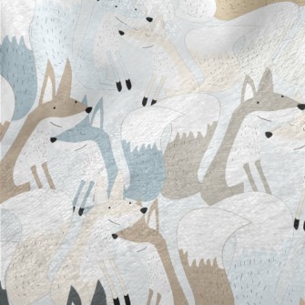 Foxes In Pairs Minky