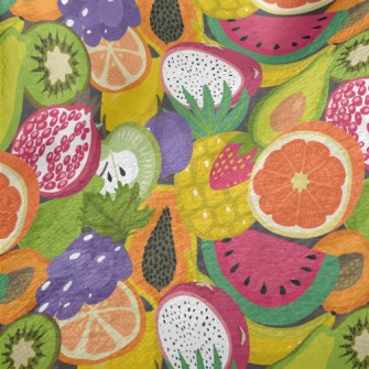 Brightly Colored Fresh Fruit Minky