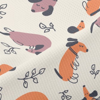 Colorful Cozy Dachshund Dog Piqué