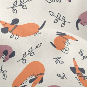 Colorful Cozy Dachshund Dog Lightweight Performance Linen