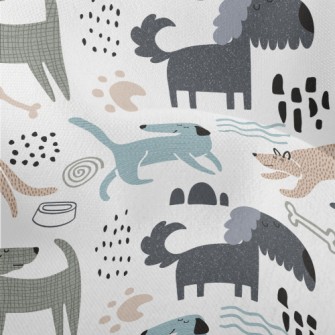Dogs With Different Texture St Lightweight Performance Linen