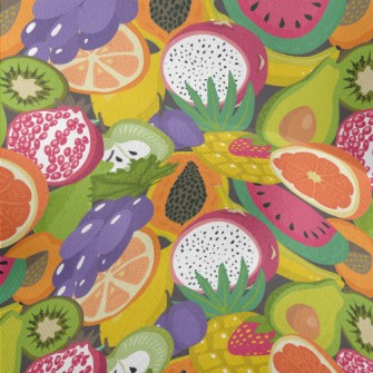 Brightly Colored Fresh Fruit Lightweight Performance Linen