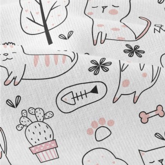 Cute Pink Cat Modern Jersey