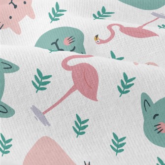 Colorful Cats And Flamingoes Modern Jersey