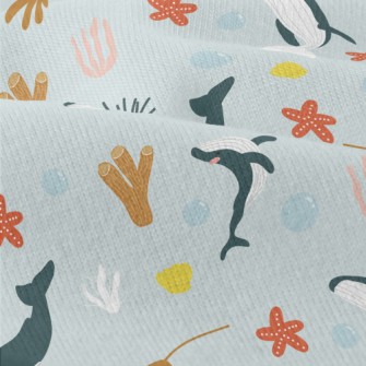 Whales And Corals In Various P Modern Jersey