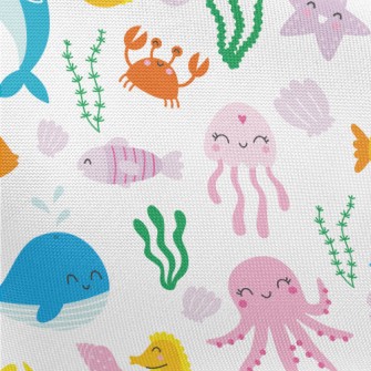 Happy Marine Life Pongee