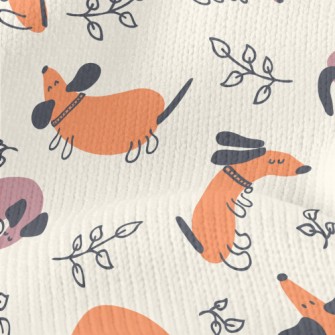 Colorful Cozy Dachshund Dog Stretch Jersey