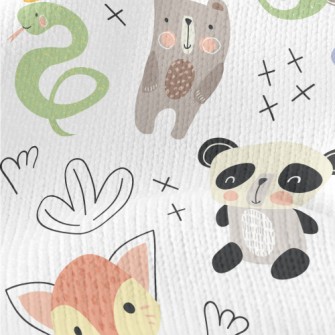 Funny Animals Drawn By Childre Stretch Jersey