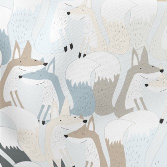 Foxes In Pairs Lightweight Cotton Poplin