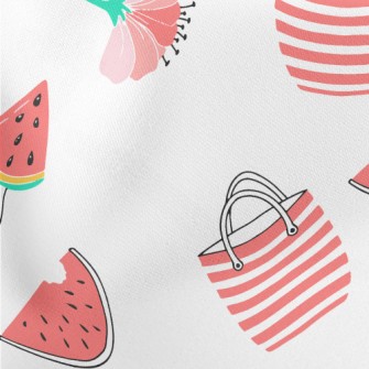 Red Flower Umbrella Bag Popsic Lightweight Cotton Poplin