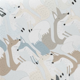 Foxes In Pairs Midweight Cotton Poplin