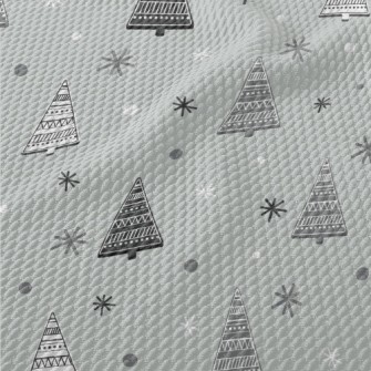 Three-dimensional Dark Christm Birdseye Piqué