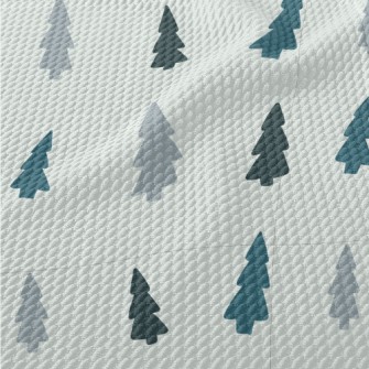 Simple Color Block Trees Birdseye Piqué